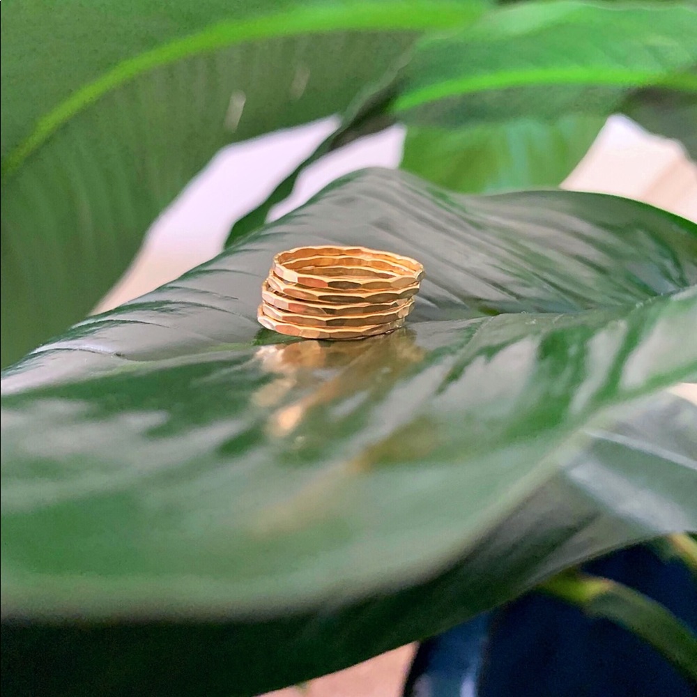 Handcrafted hammered rings!